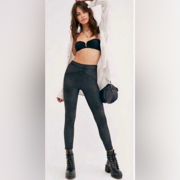 Free People Vegan Suede Leggings - Picture 4 of 8